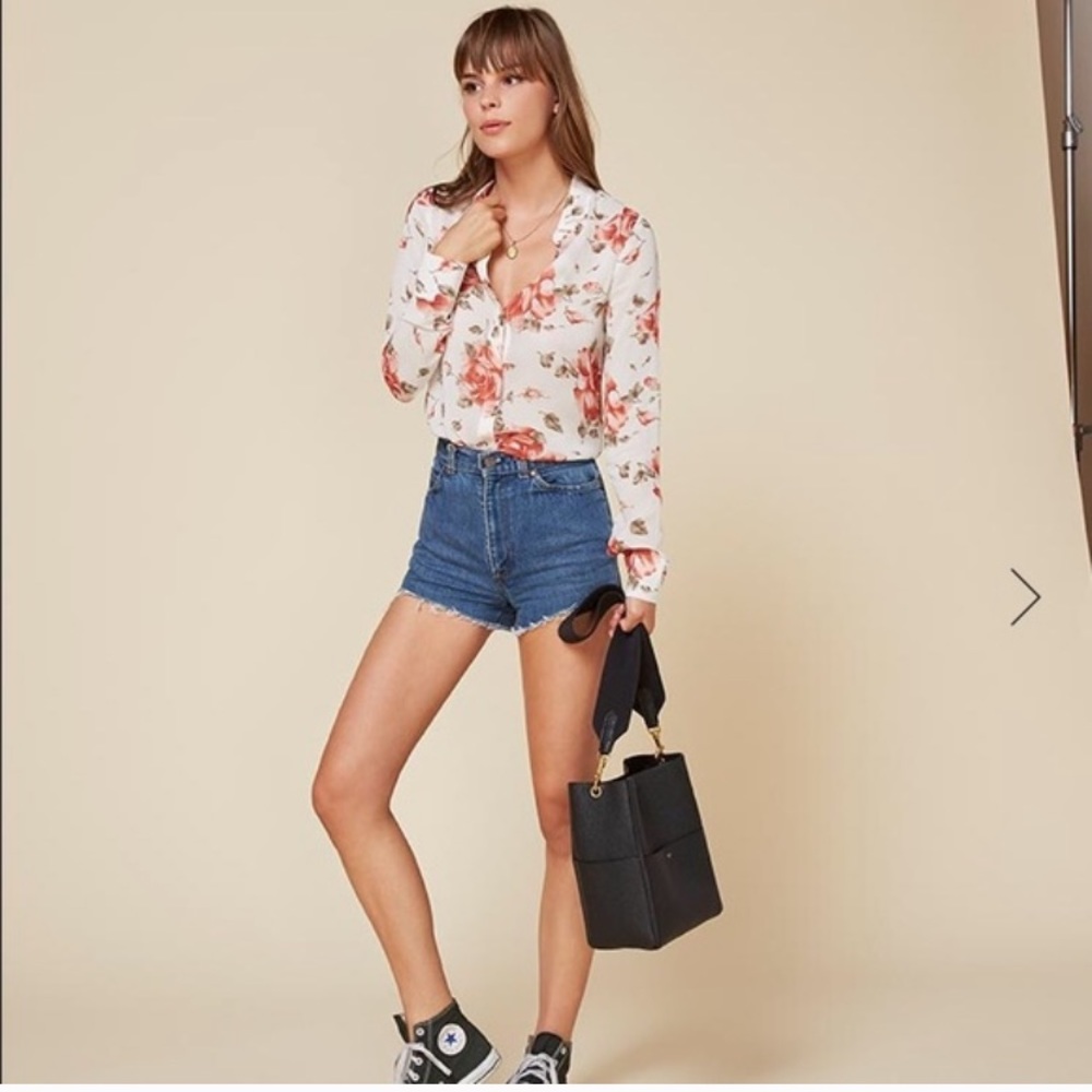 🎈SOLD🎈Reformation Violet Button Down Top